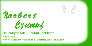 norbert czumpf business card